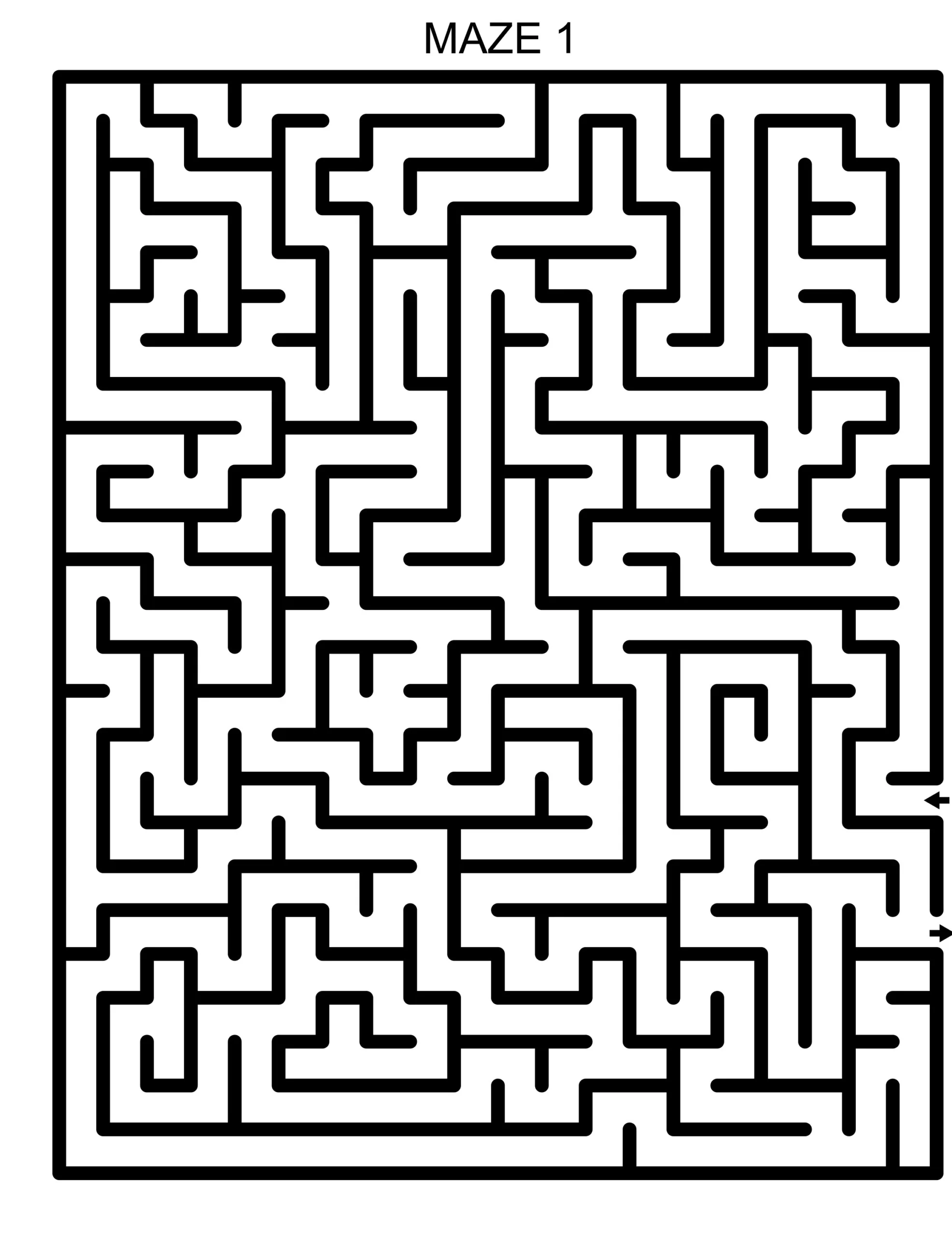 Maze Puzzles Printable For Kids