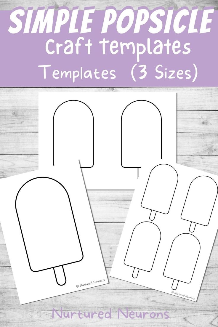 Printable Popsicle Templates 3 Different Sizes Nurtured Neurons