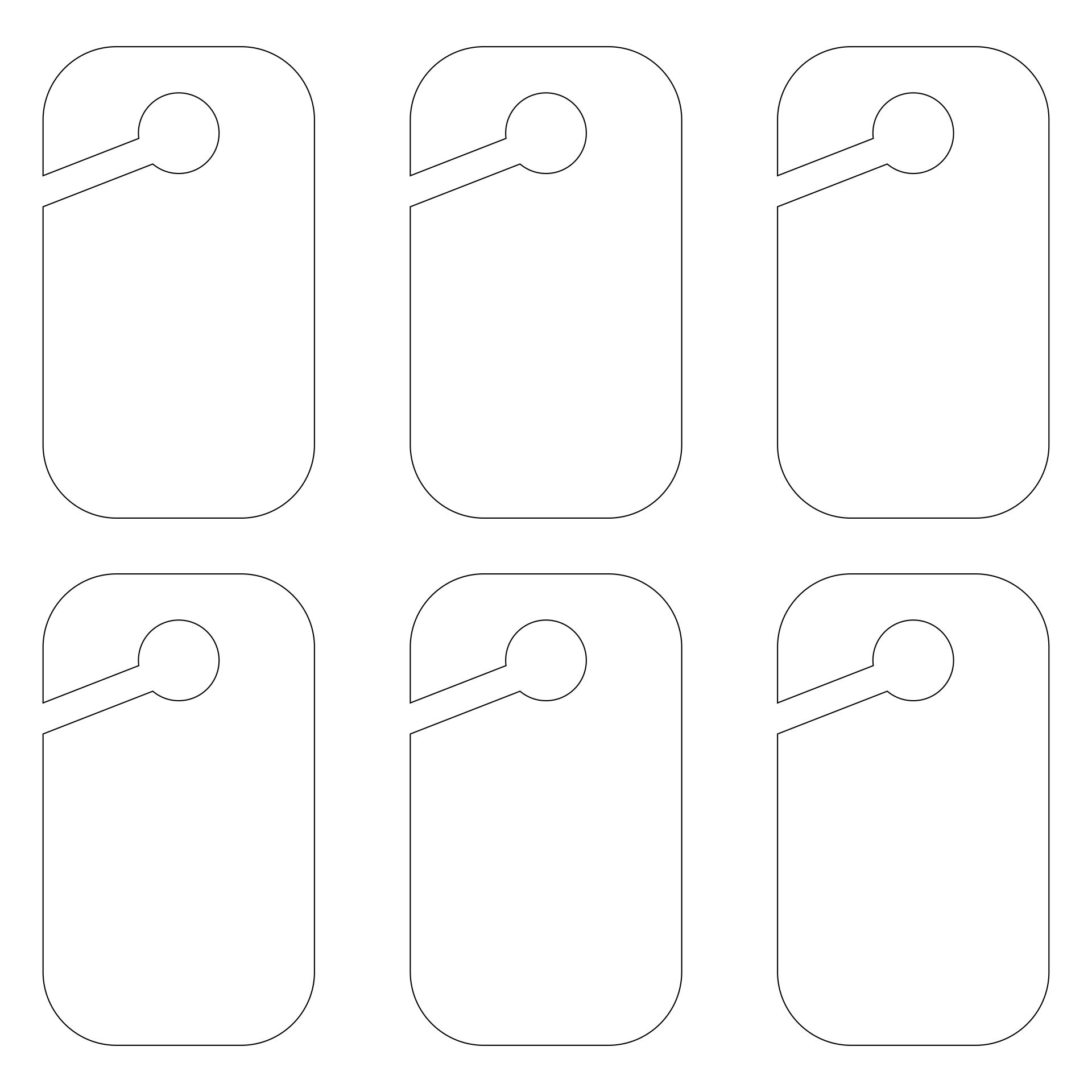 Printable Rear View Mirror Hang Tag Template