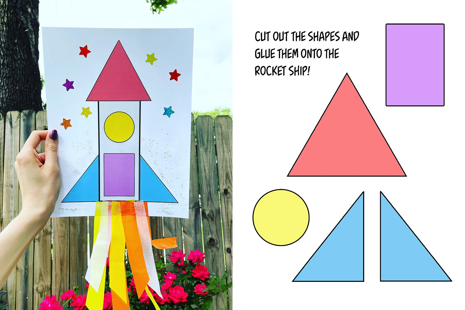 Blank Printable Rocket Template