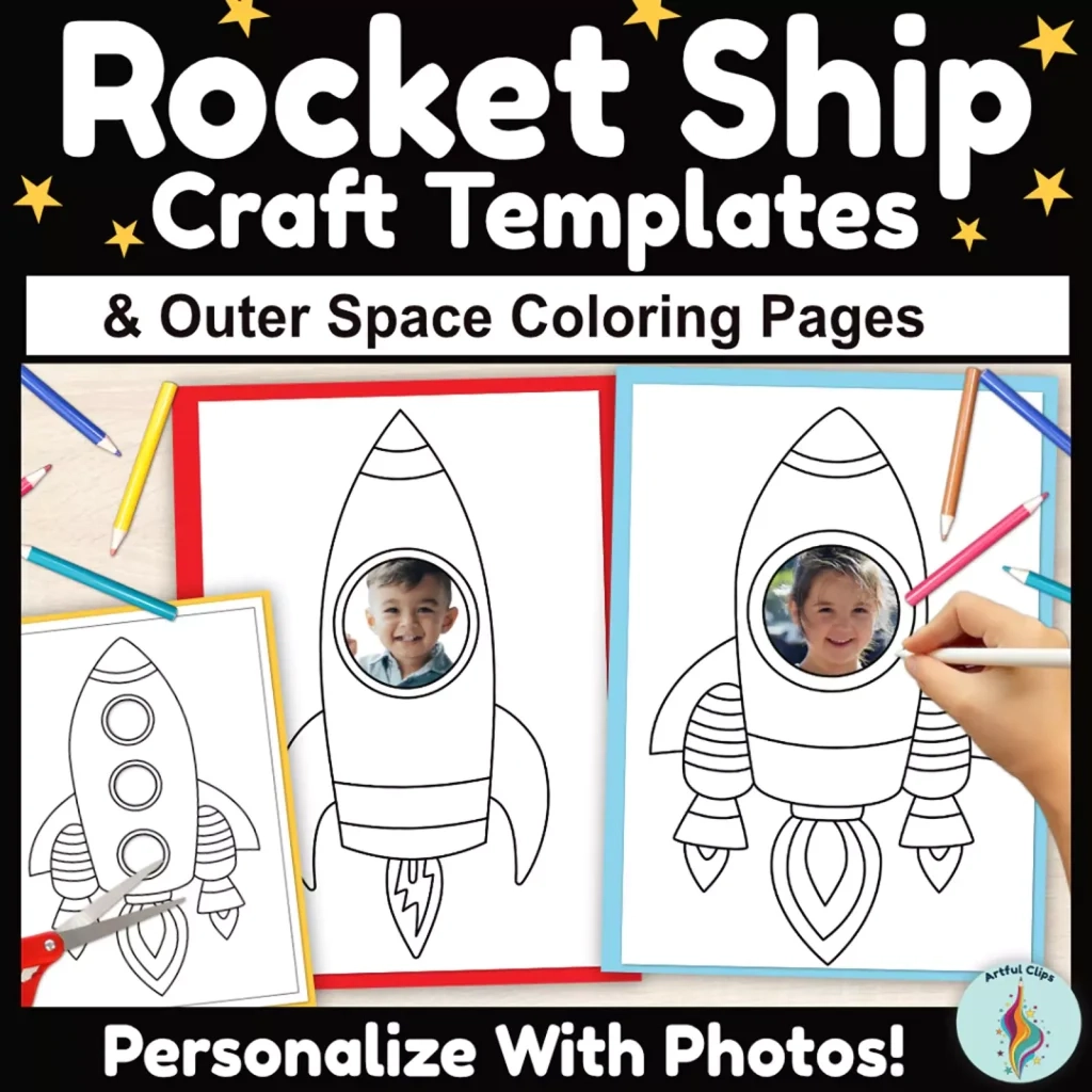 Rocket Template Set 16 Printable Pages For Preschool Crafts
