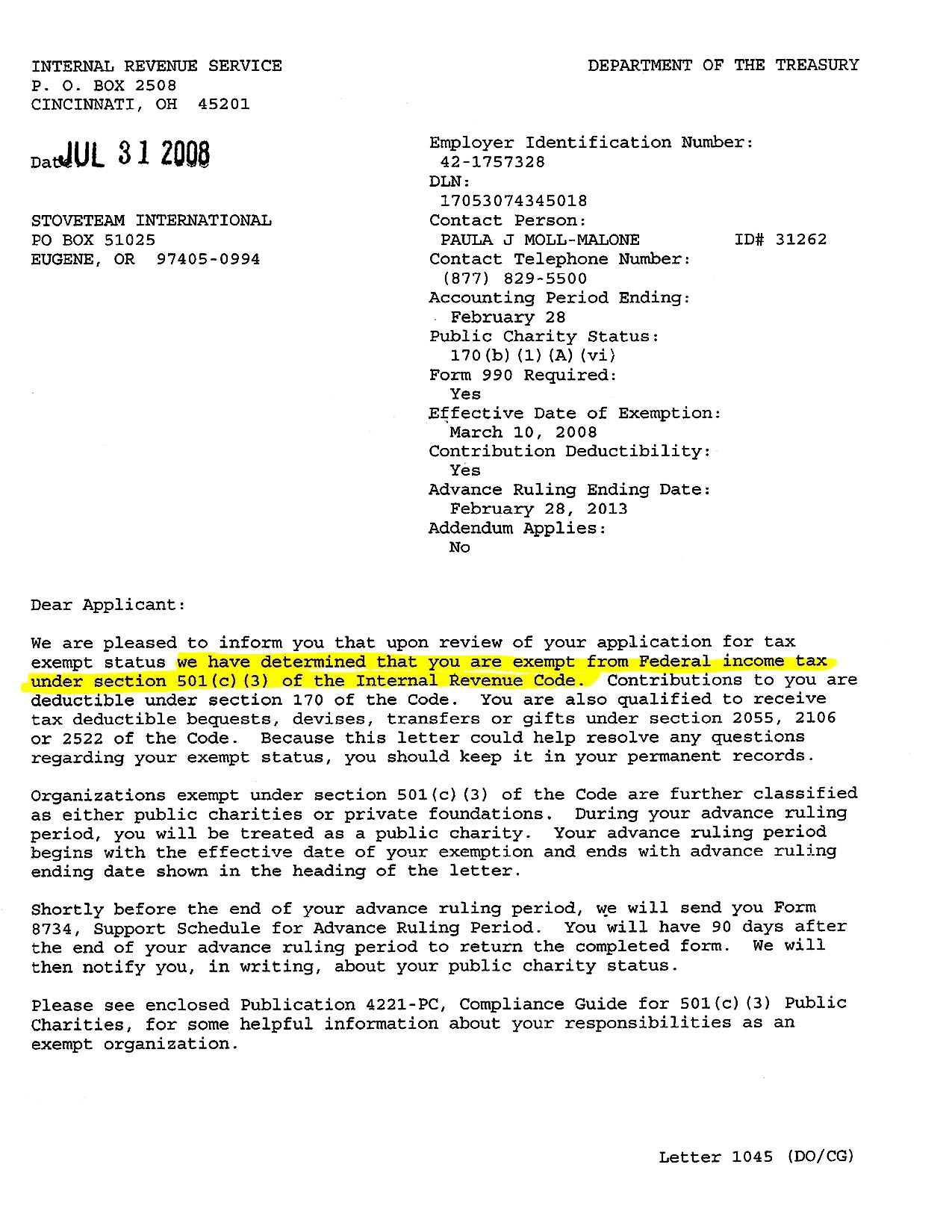 W 9 Form Nonprofit 501c3 Example Pdf
