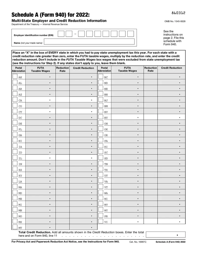 Schedule A Form 940 Fill And Sign Online With Lumin