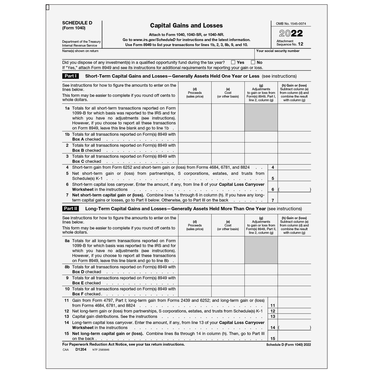 Solved How To Report These On Schedule D Tax Return James Chegg 