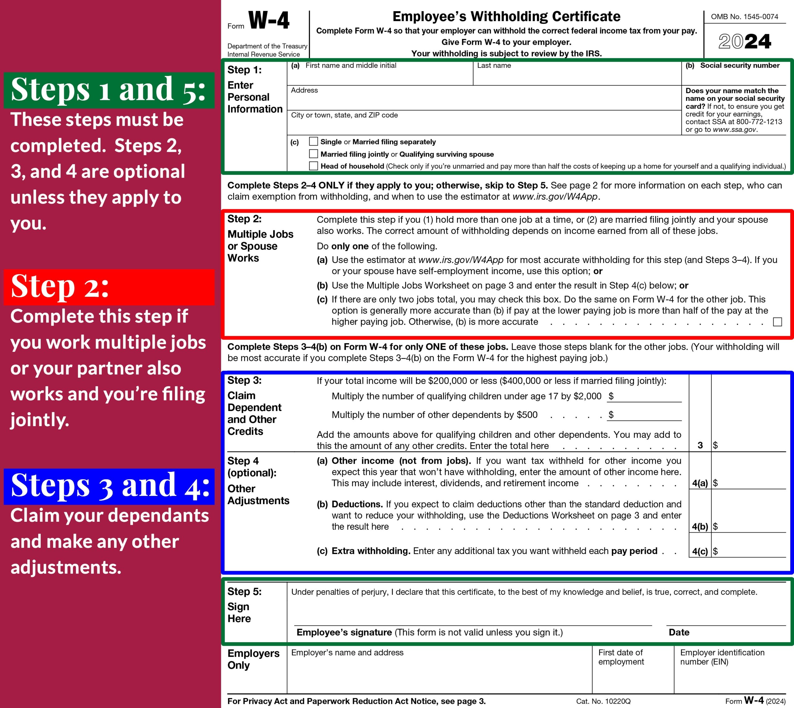 How To Fill Out Form W-4 2024
