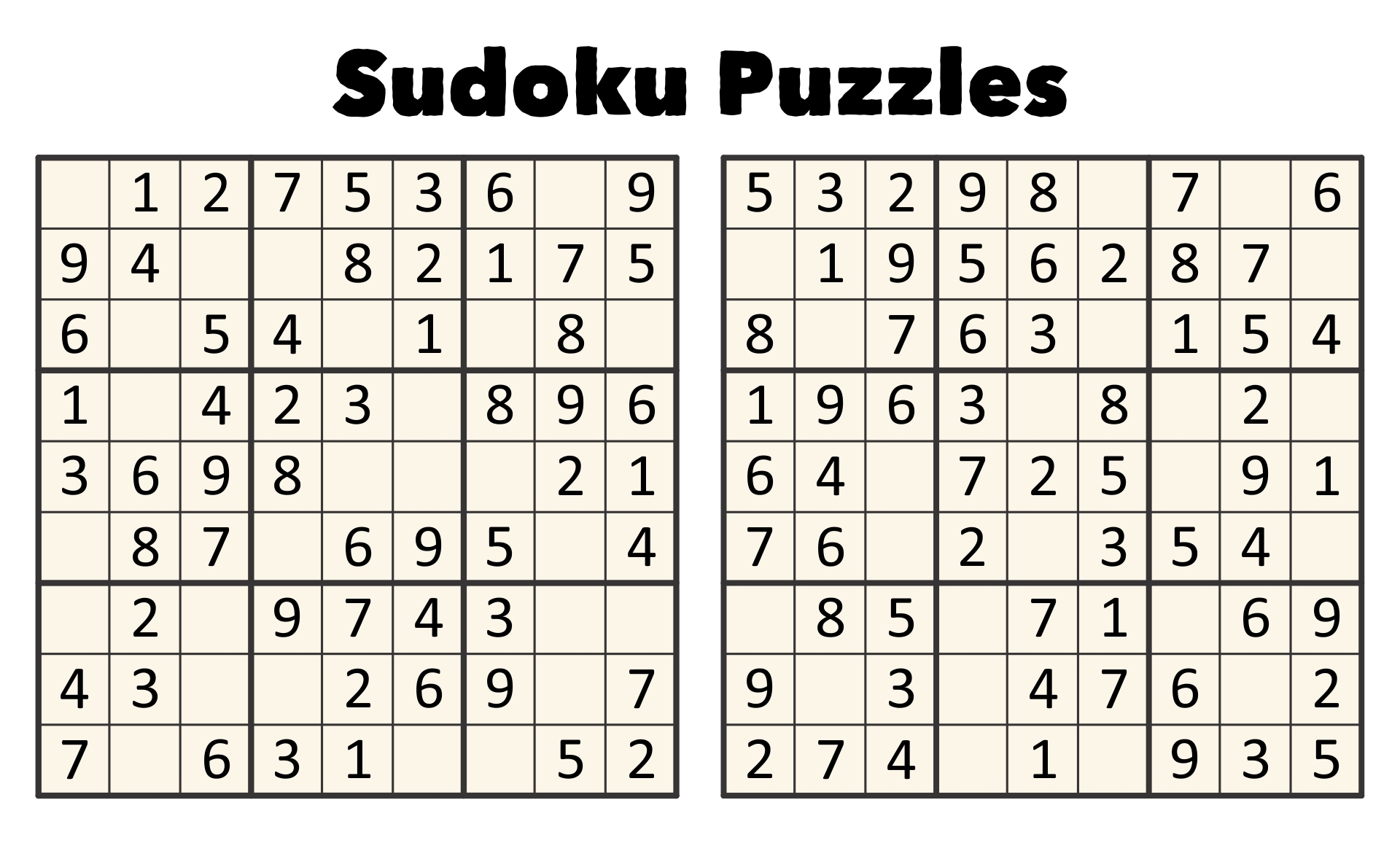 Free Printable Sudoku Puzzles For Adults