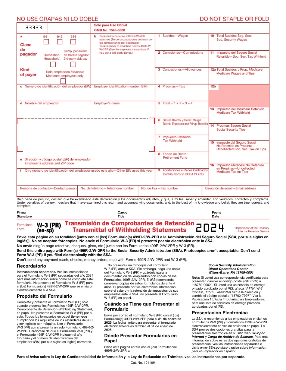 Tax Boxes W3 Forms 2024 10 Pack IRS Approved Wage amp Tax 