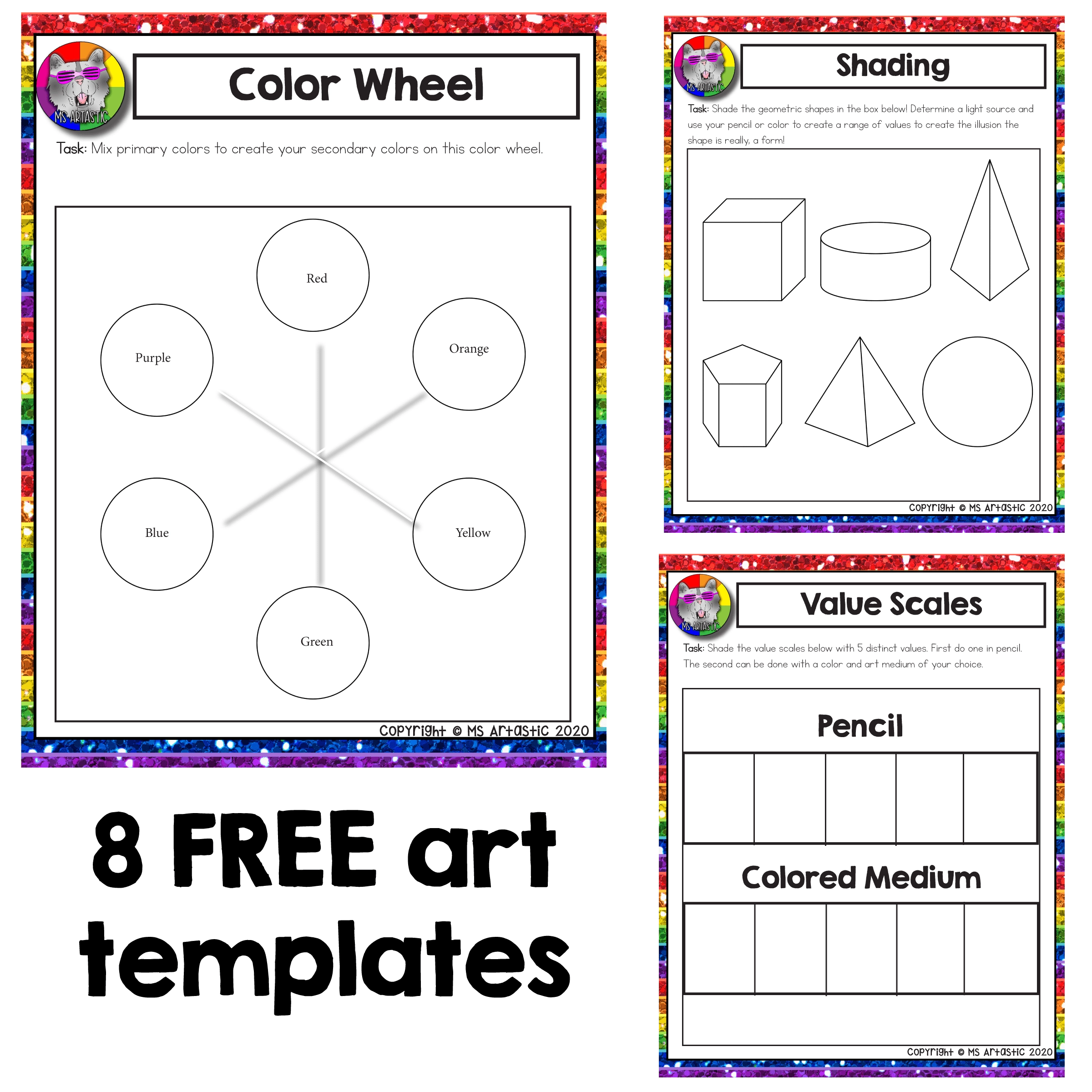 Printable Art Worksheets Pdf