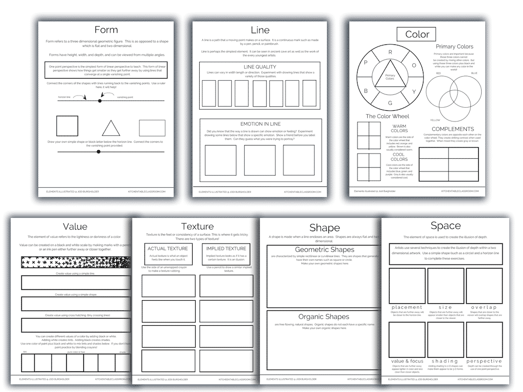 Free Printable Elements Of Art
