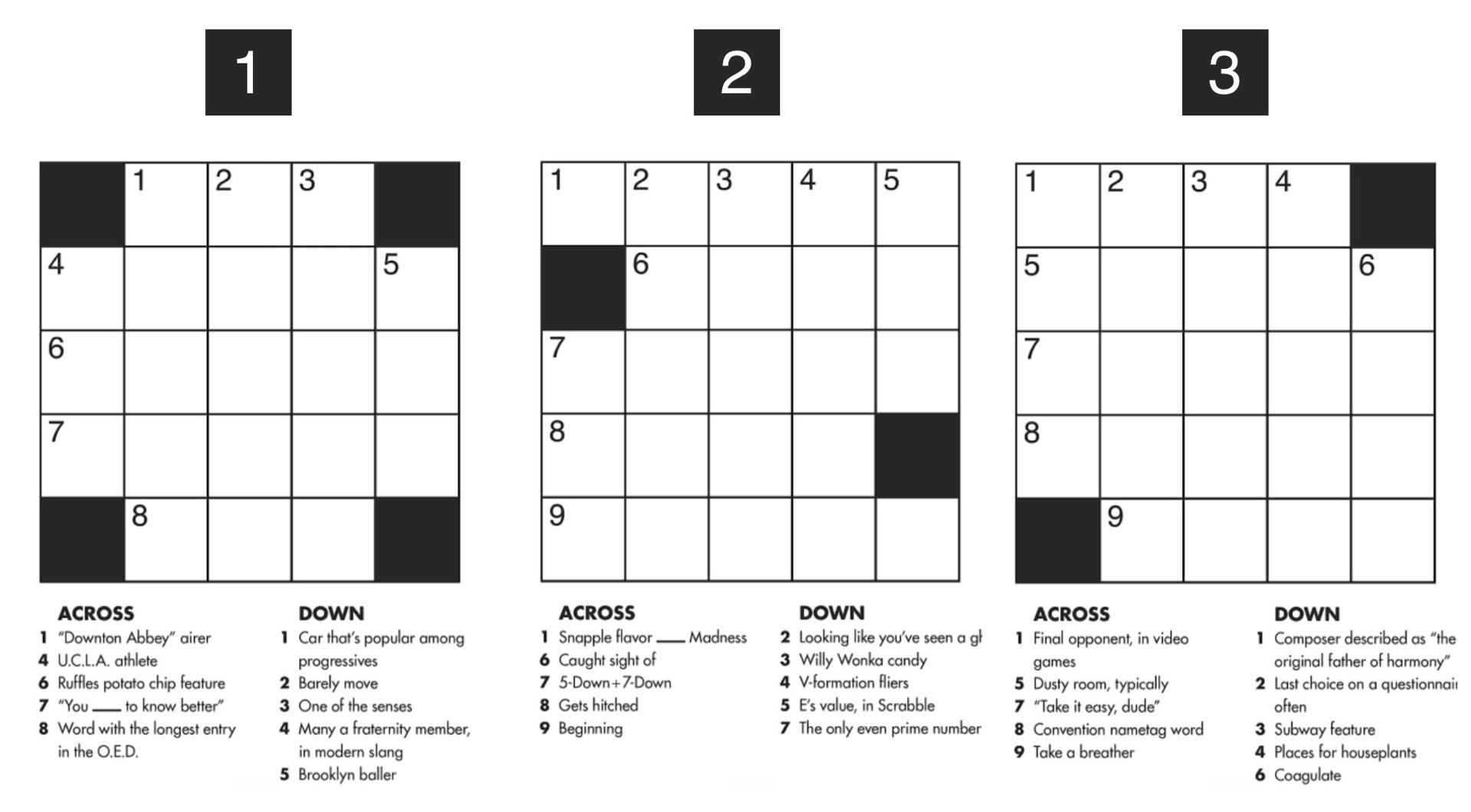 Easy Ny Times Crossword Puzzles Printable