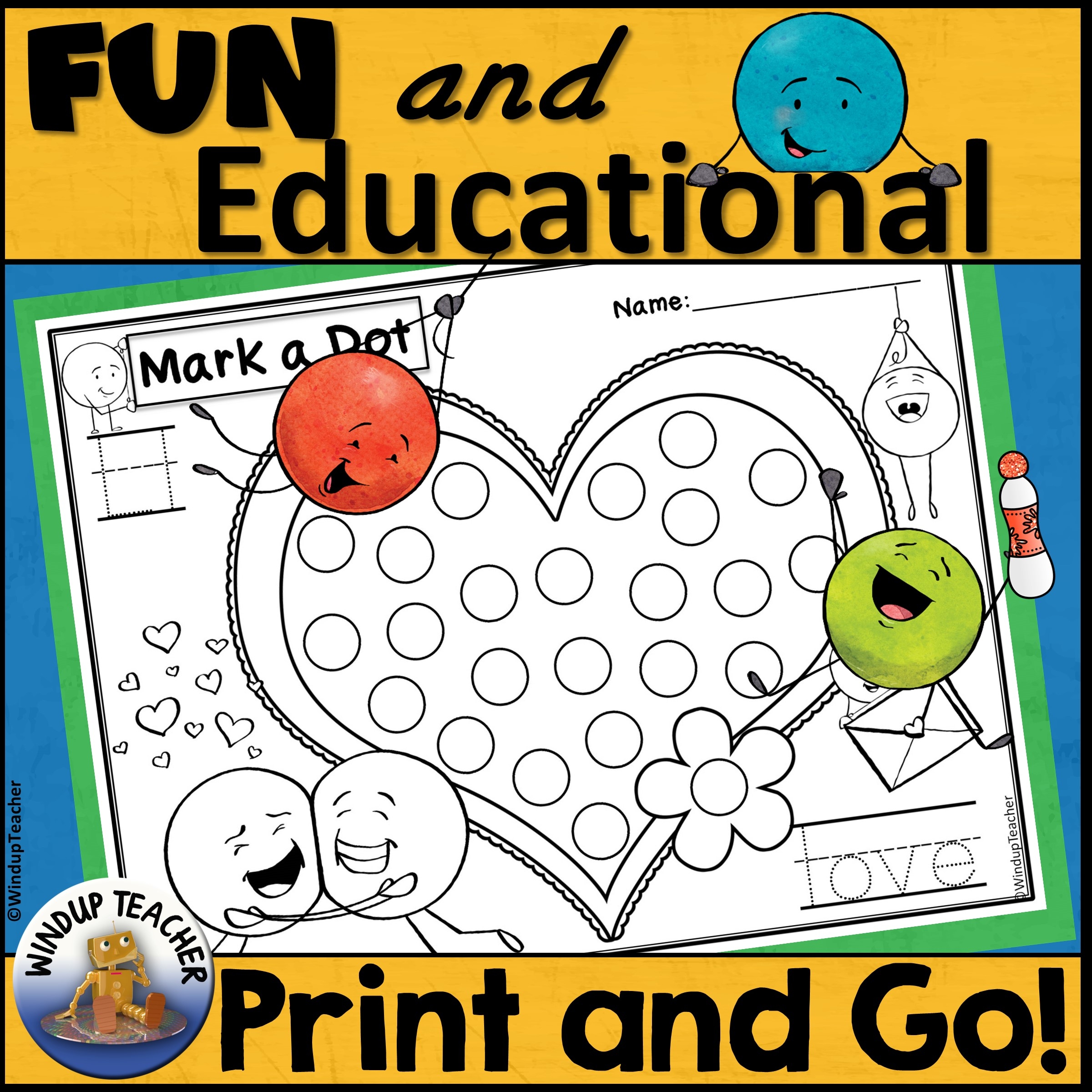 Valentine s Day Do A Dot Marker Printable Activity Bingo Dot 