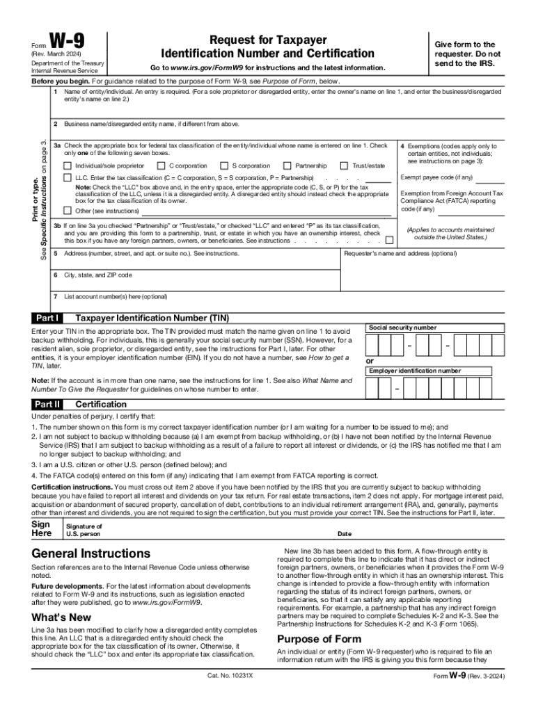 W 9 Form Pdf 2025
