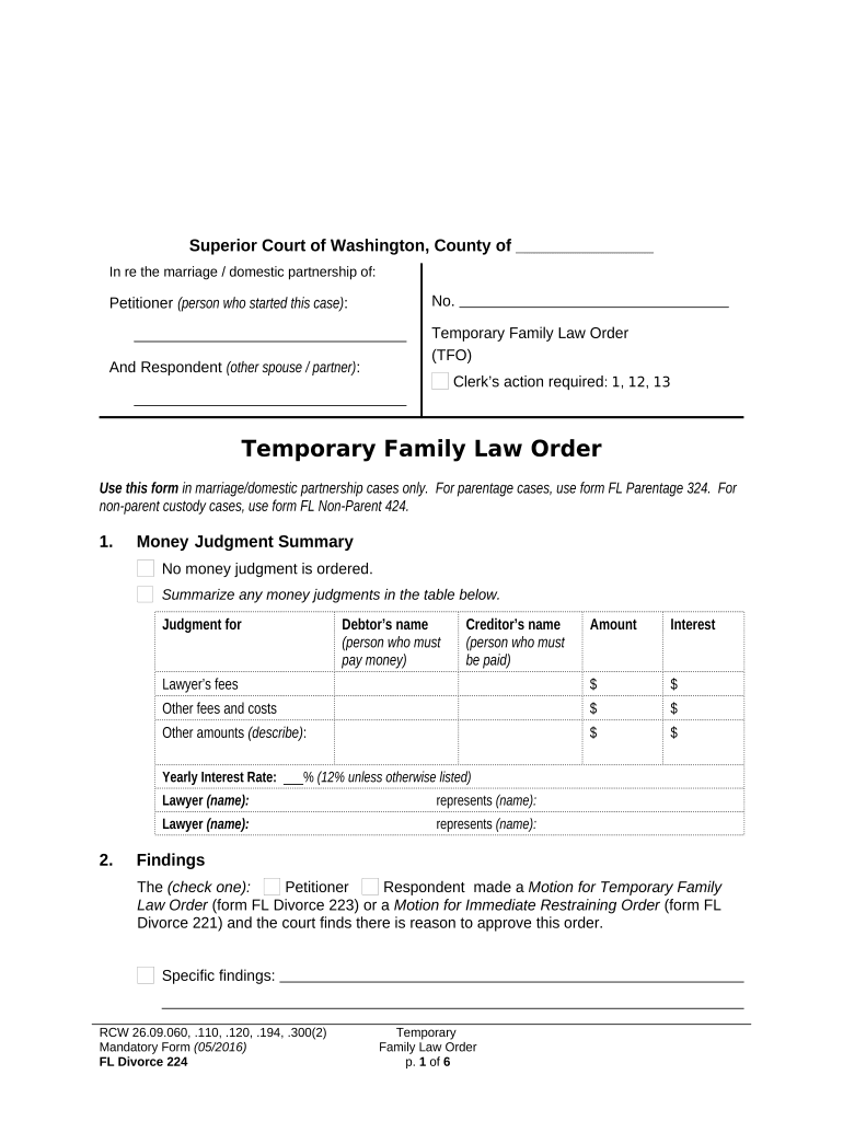Washington State Temporary License Plate Template Fill Out amp Sign 