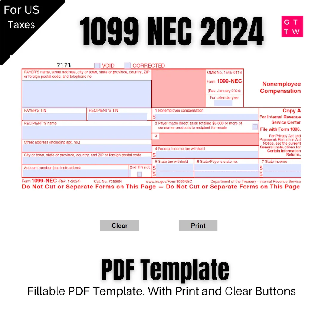 1099 Form 2024 Printable Free