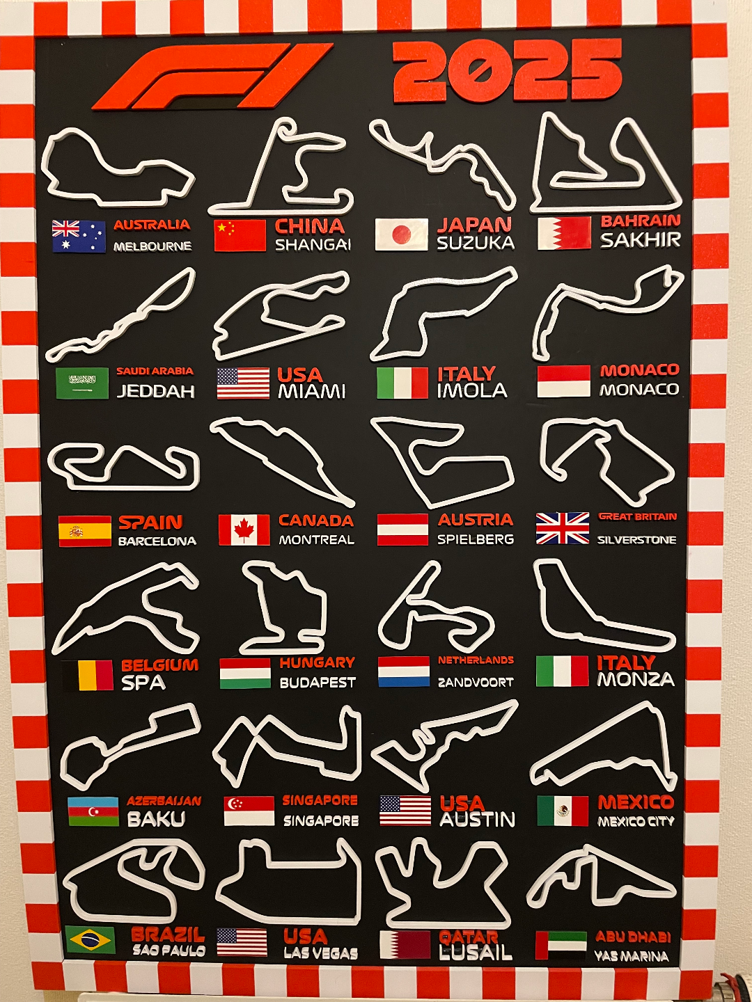 2025 F1 Calendar By Dule MakerWorld Download Free 3D Models