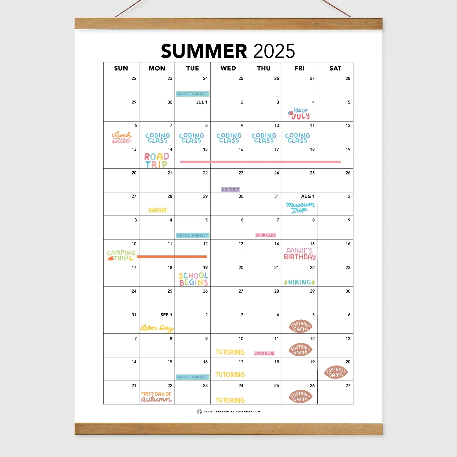 Printable Blank Calendar Summer 2025