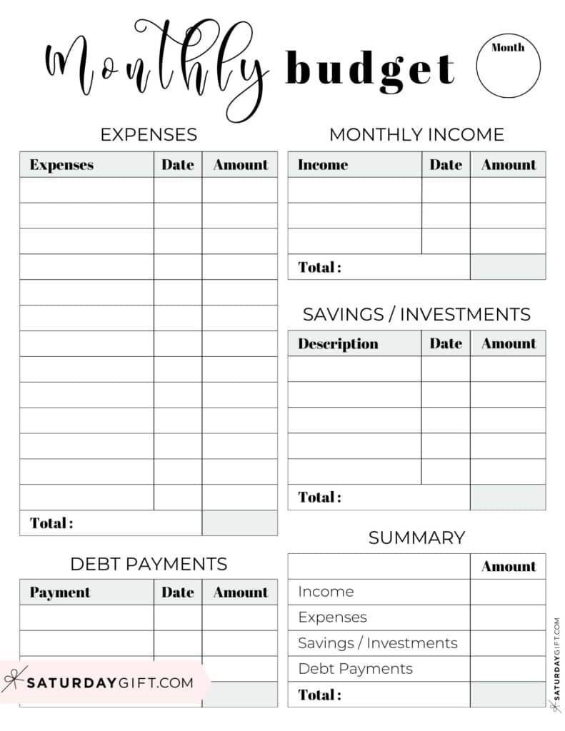37 Budget Planners amp amp Trackers Cute amp amp Free Printables 