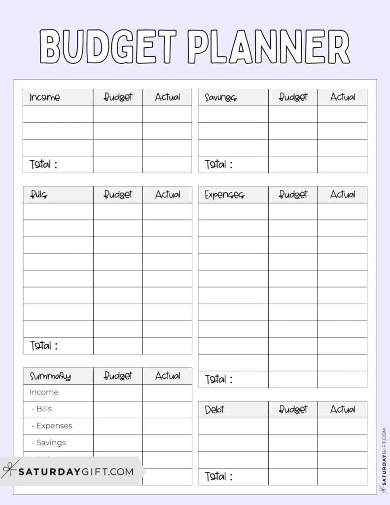 37 Budget Planners amp Trackers Cute amp Free Printables