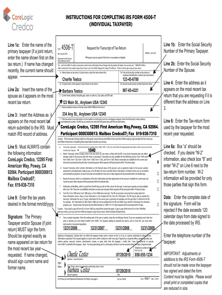 Irs Form 4506t Print