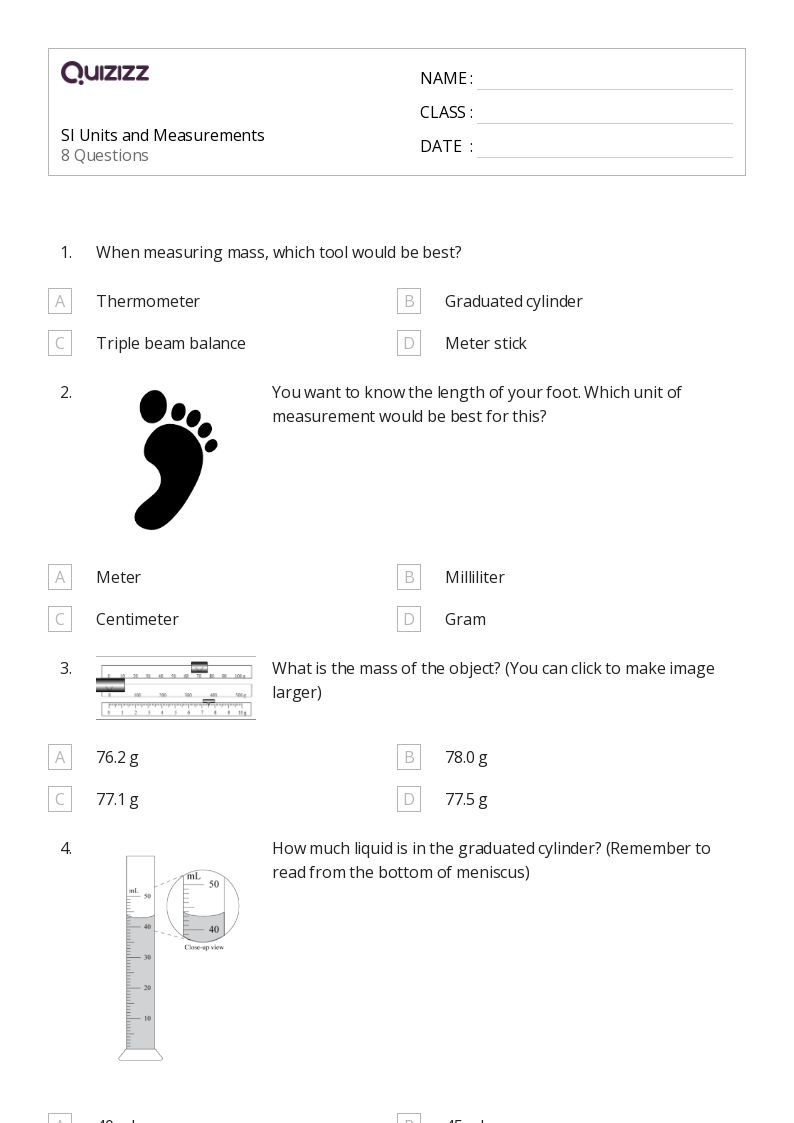 Printable Science Worksheets Grade 6 Free