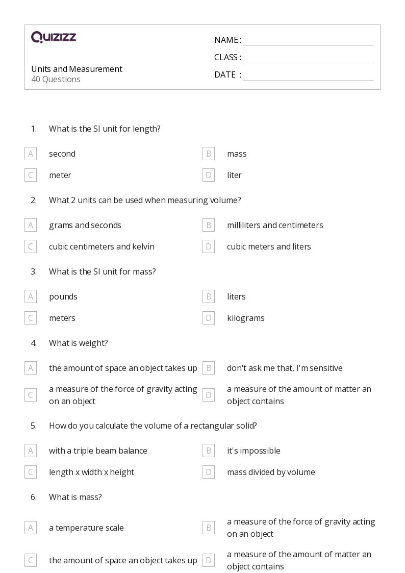 50 Science Worksheets For 6th Year On Quizizz Free amp Printable