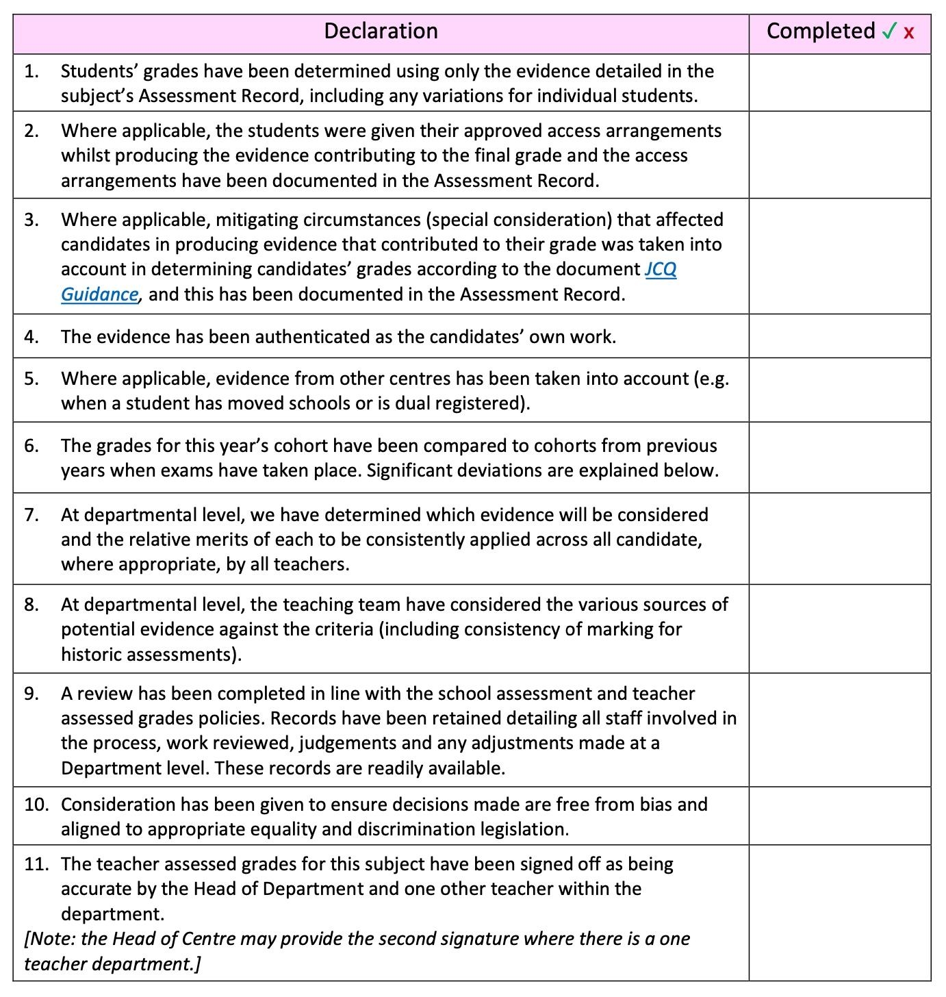 Assessment 2021 Key Principles Noadswood School