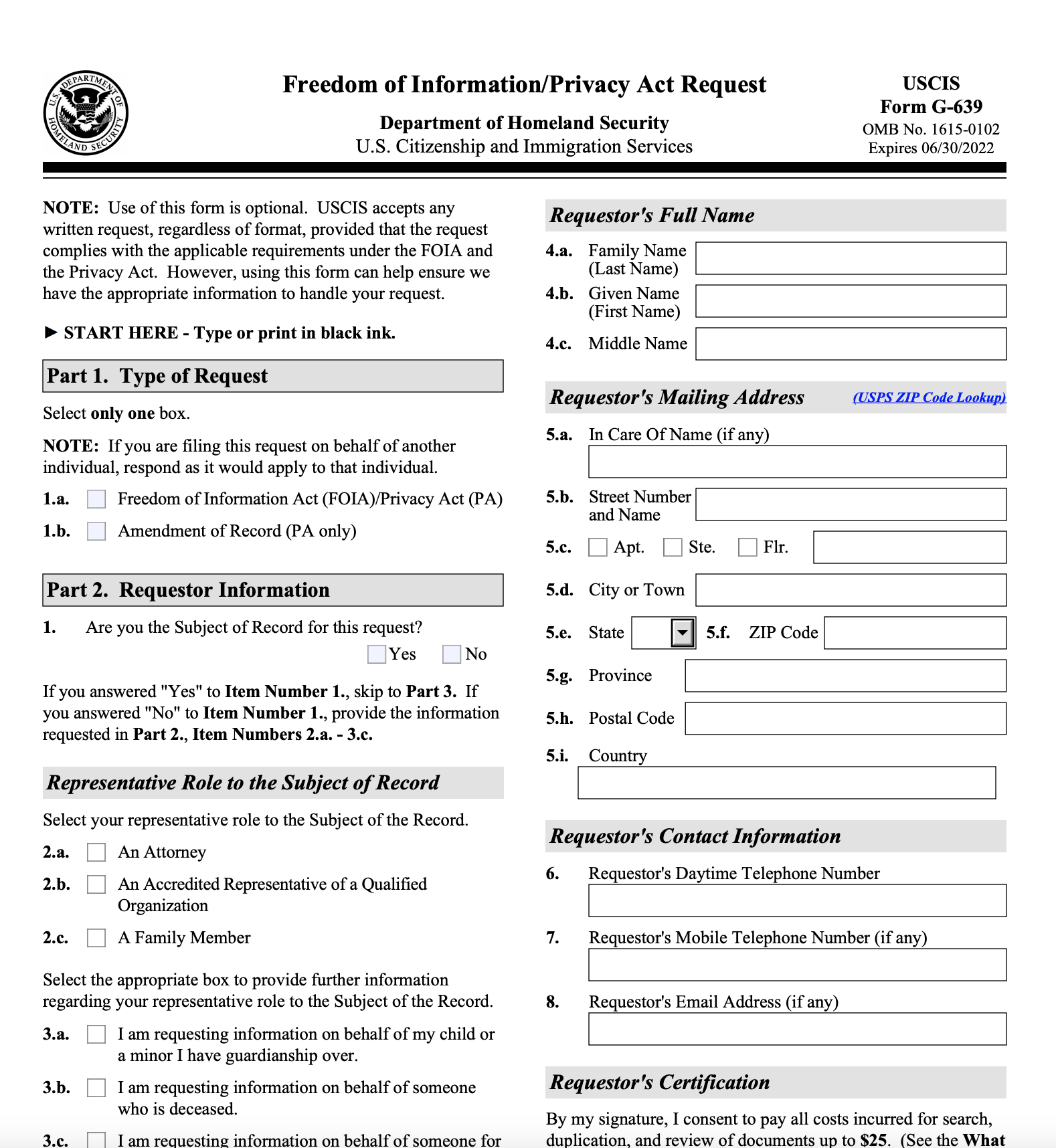 Complete Guide Form G 639 Freedom Of Information Privacy Act Request