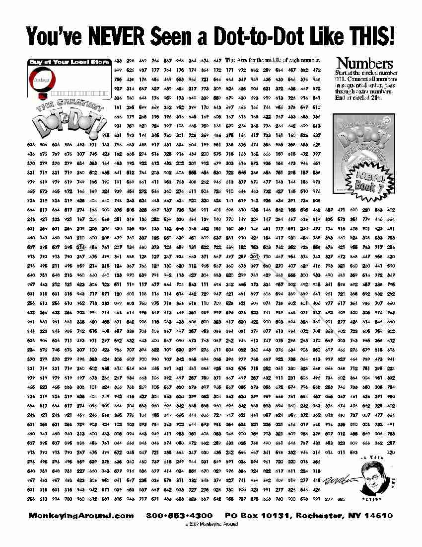 Dot To Dot Printables Free Pdf