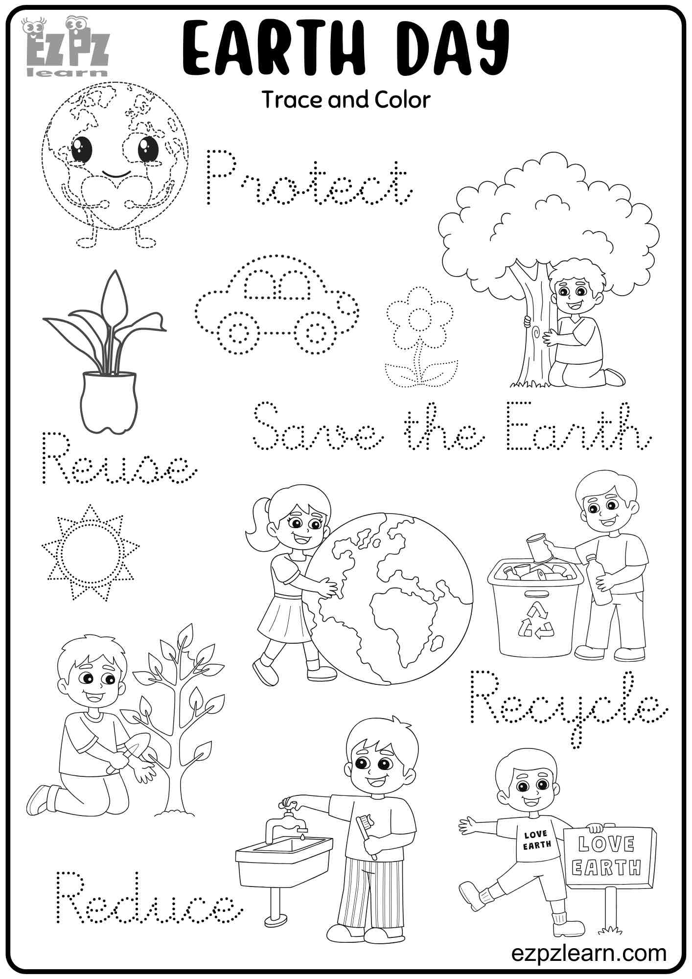 Free Printable Earth Day Worksheets For Kids