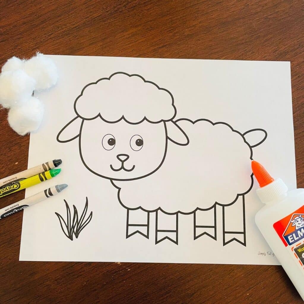 Sheep Template Printable Free