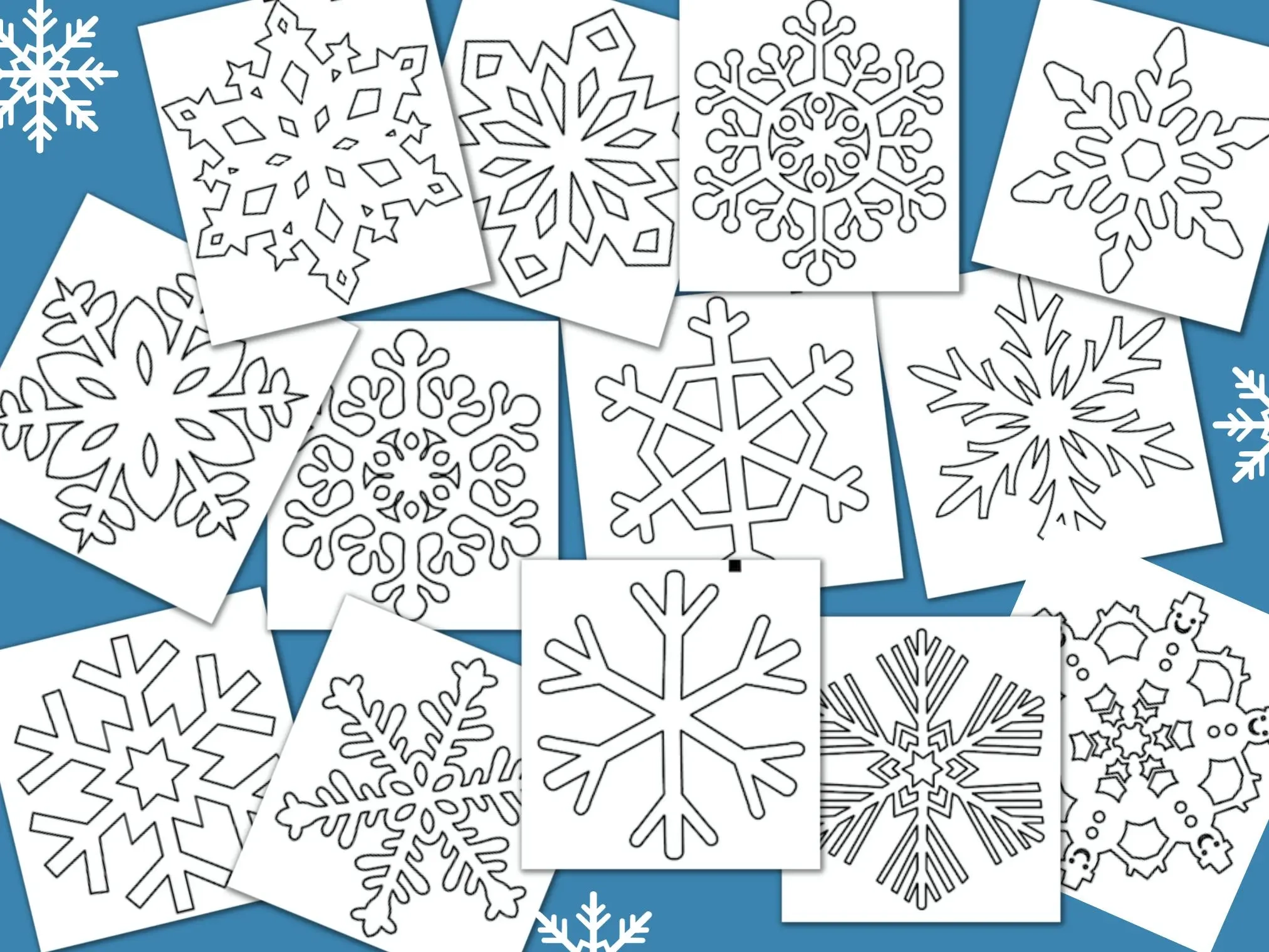 Snowflakes Template Printable