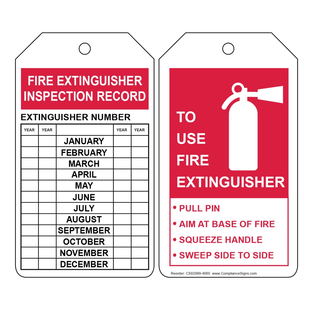 Fire Extinguisher Inspection Tags Printable Free Printable Party 