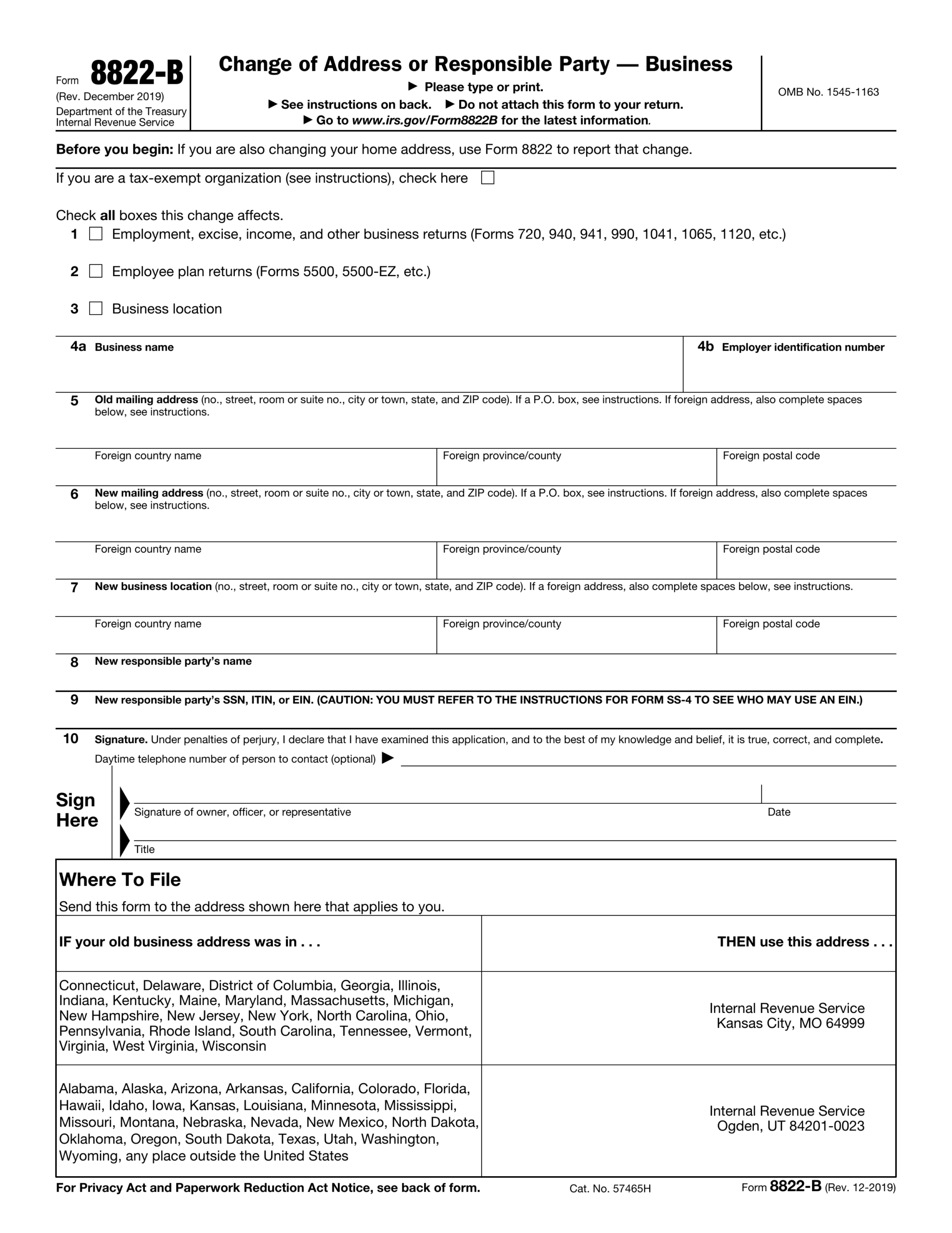 Form 8822 B 2024 2025 How To Fill And Edit PDF Guru