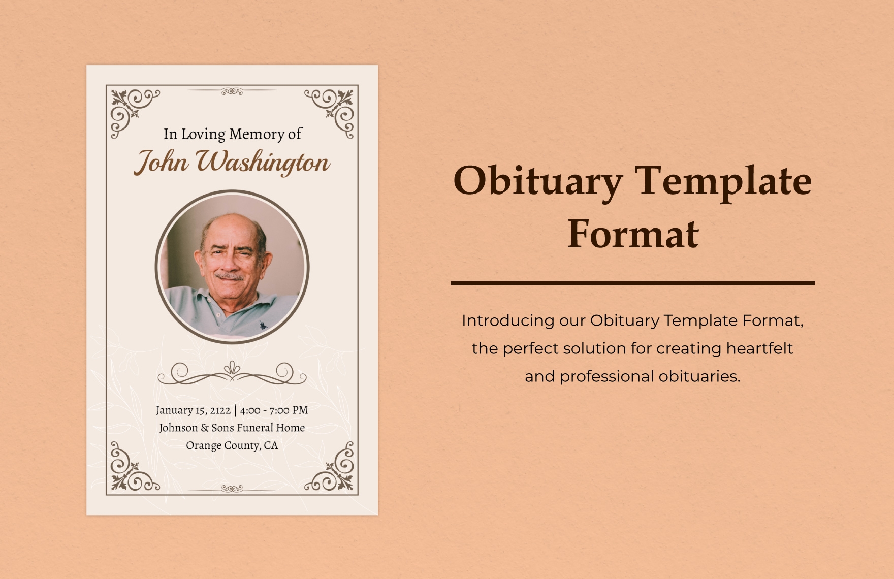 Basic Form For Obituary