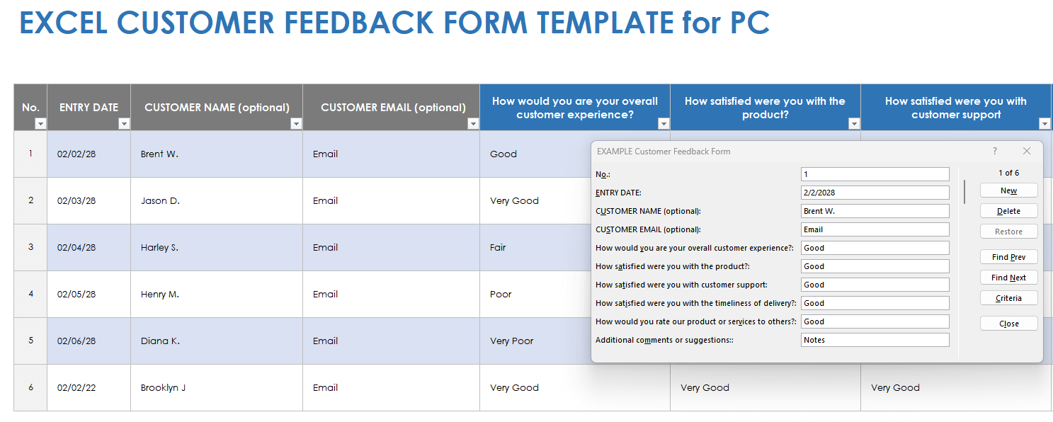 Printable Form Excel
