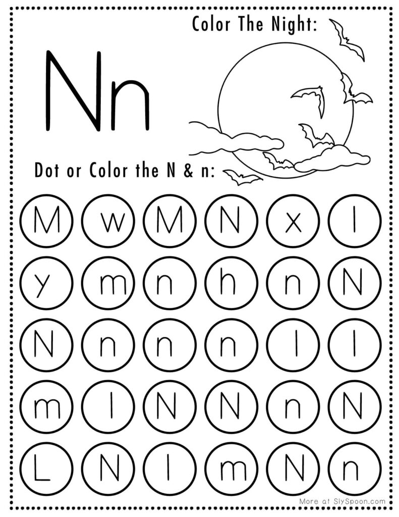 Letter N Free Printable Worksheets