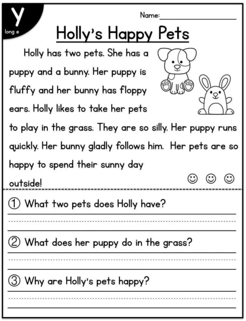 Kindergarten Worksheets Printable Reading