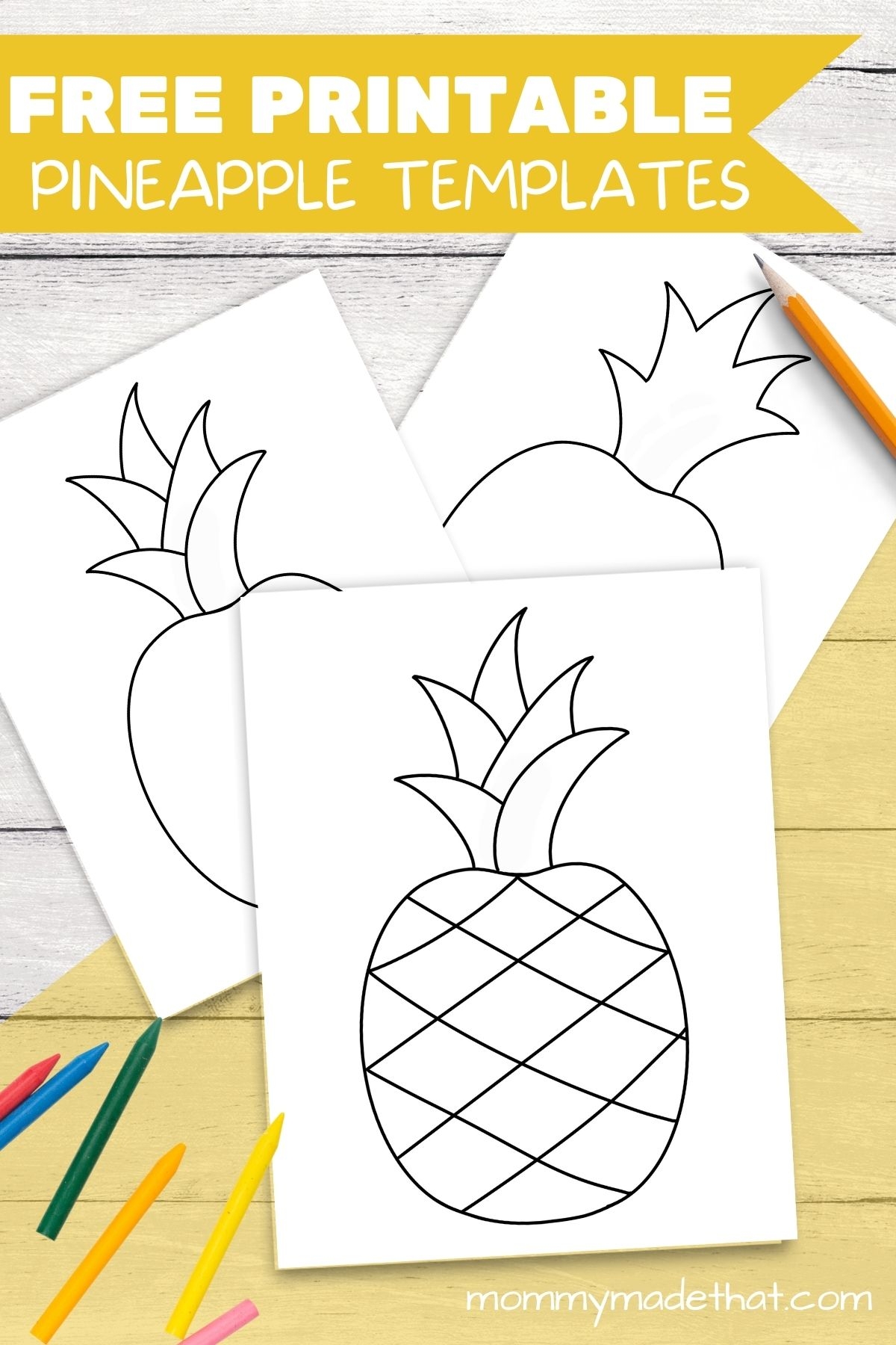 Pineapple Template Printable