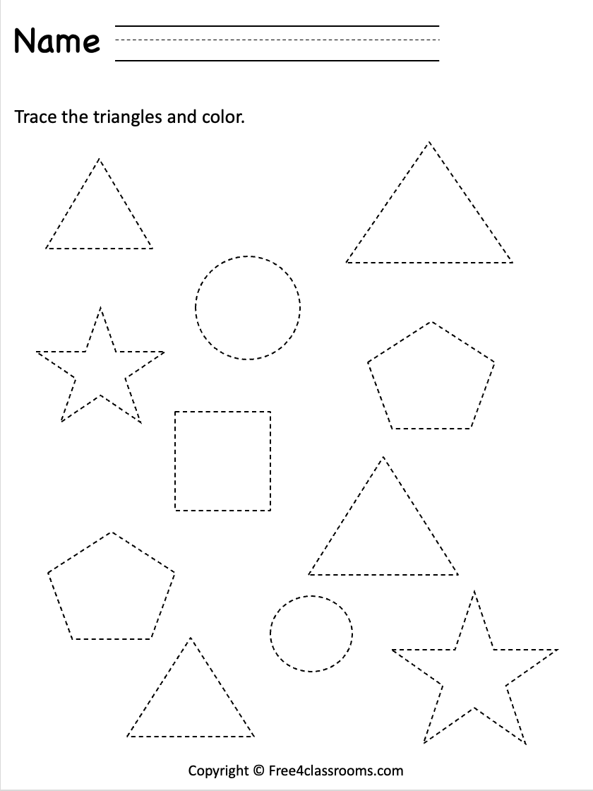 Free Printable Preschool Shapes Worksheets