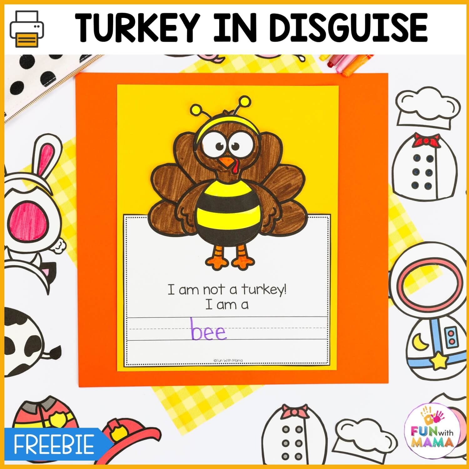 Free Printable Disguise Turkey Template