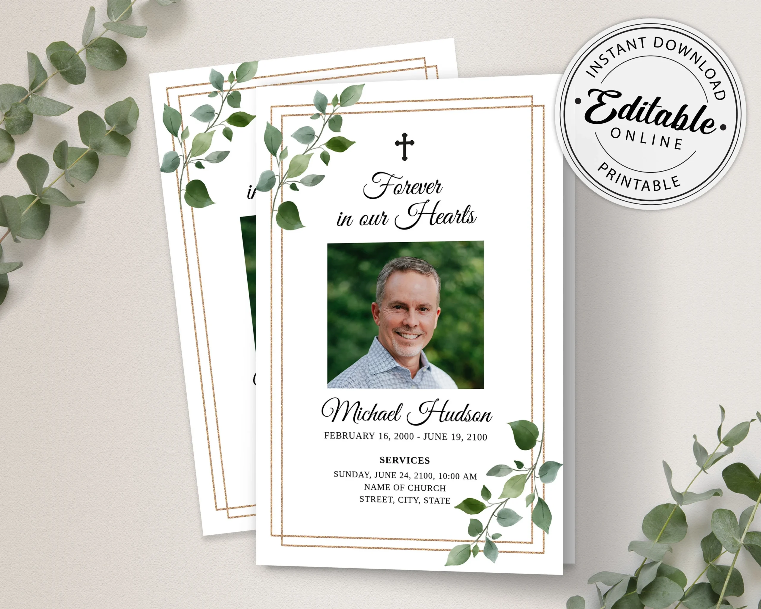 Printable Funeral Program Template