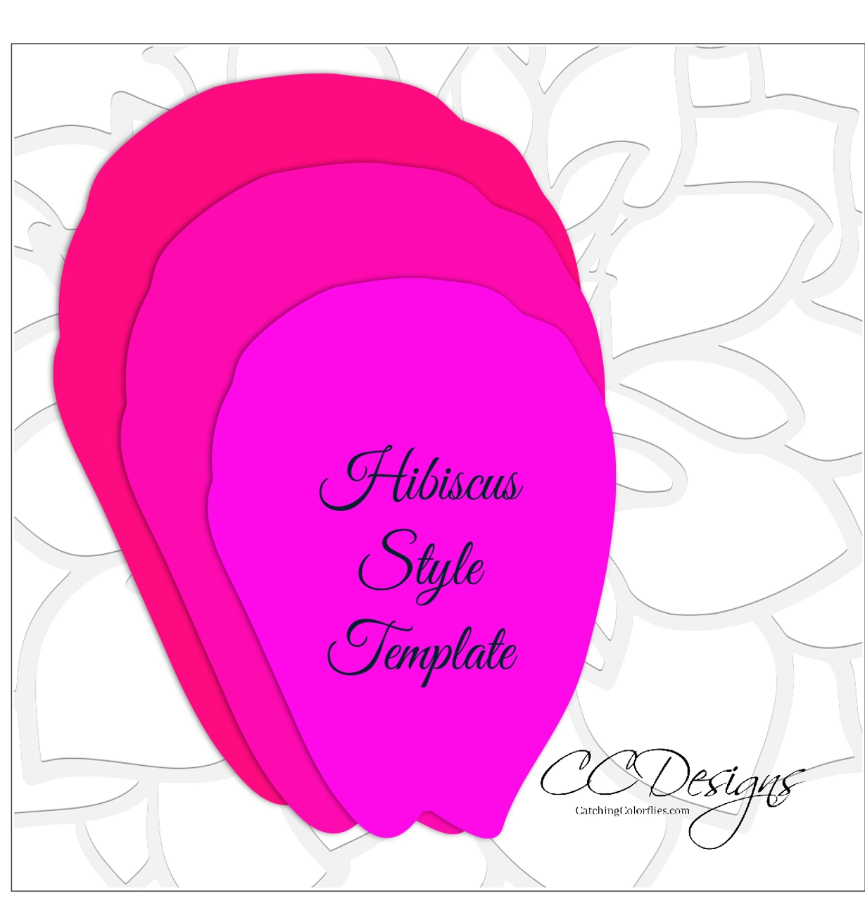 Giant Paper Flower Hibiscus Templates