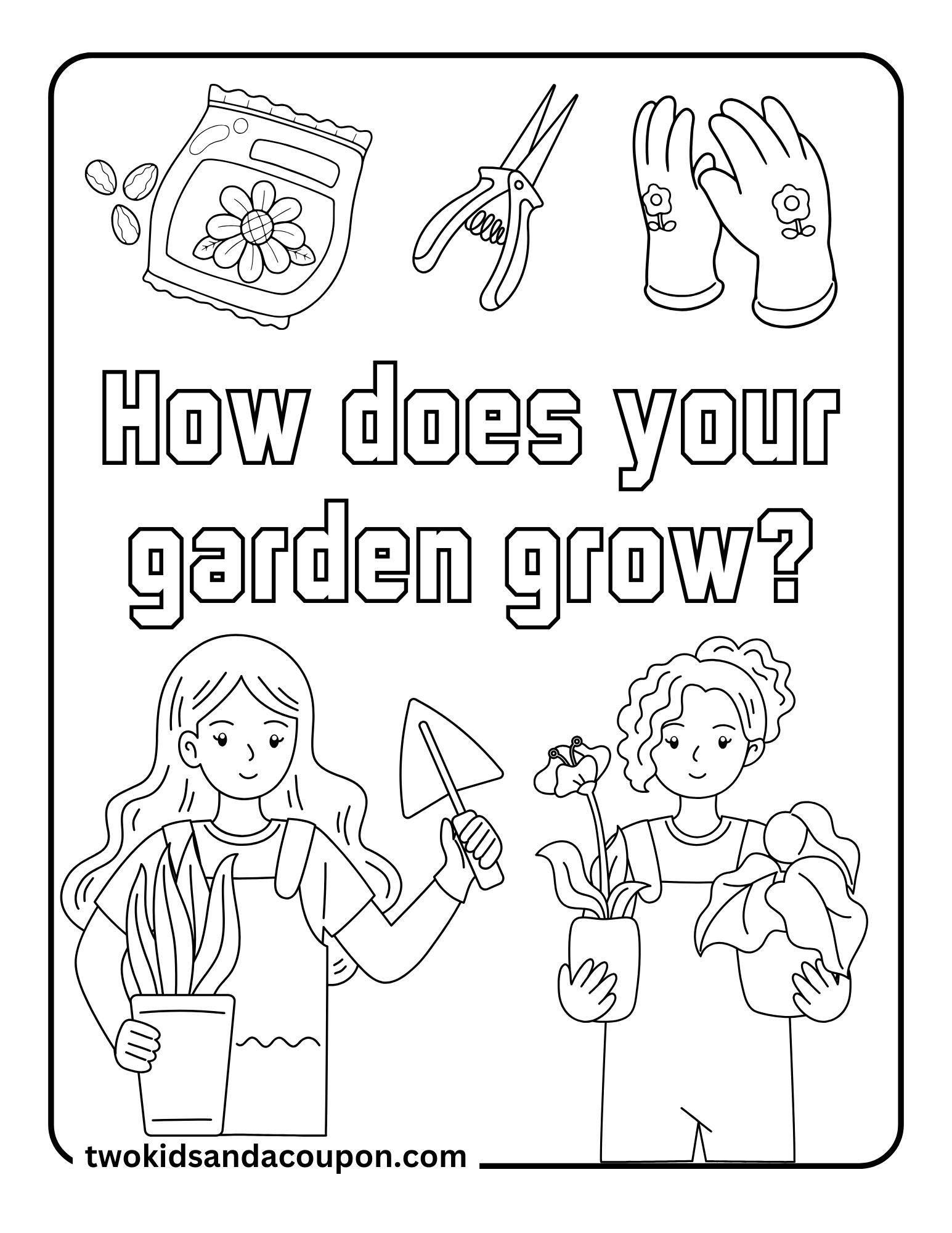 Free Printable Gardening Activity Sheets