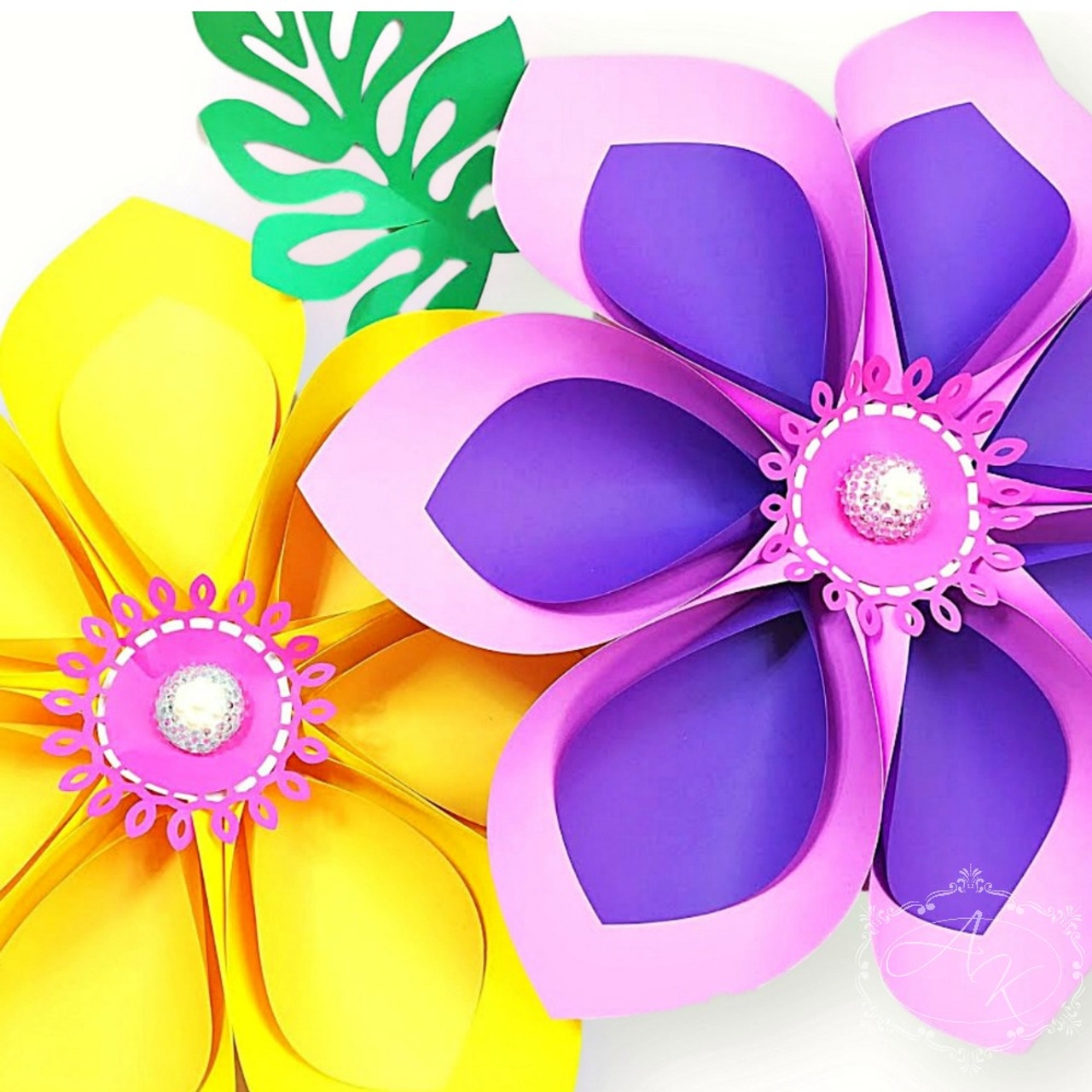 Hawaiian Paper Flower Templates amp Tutorial