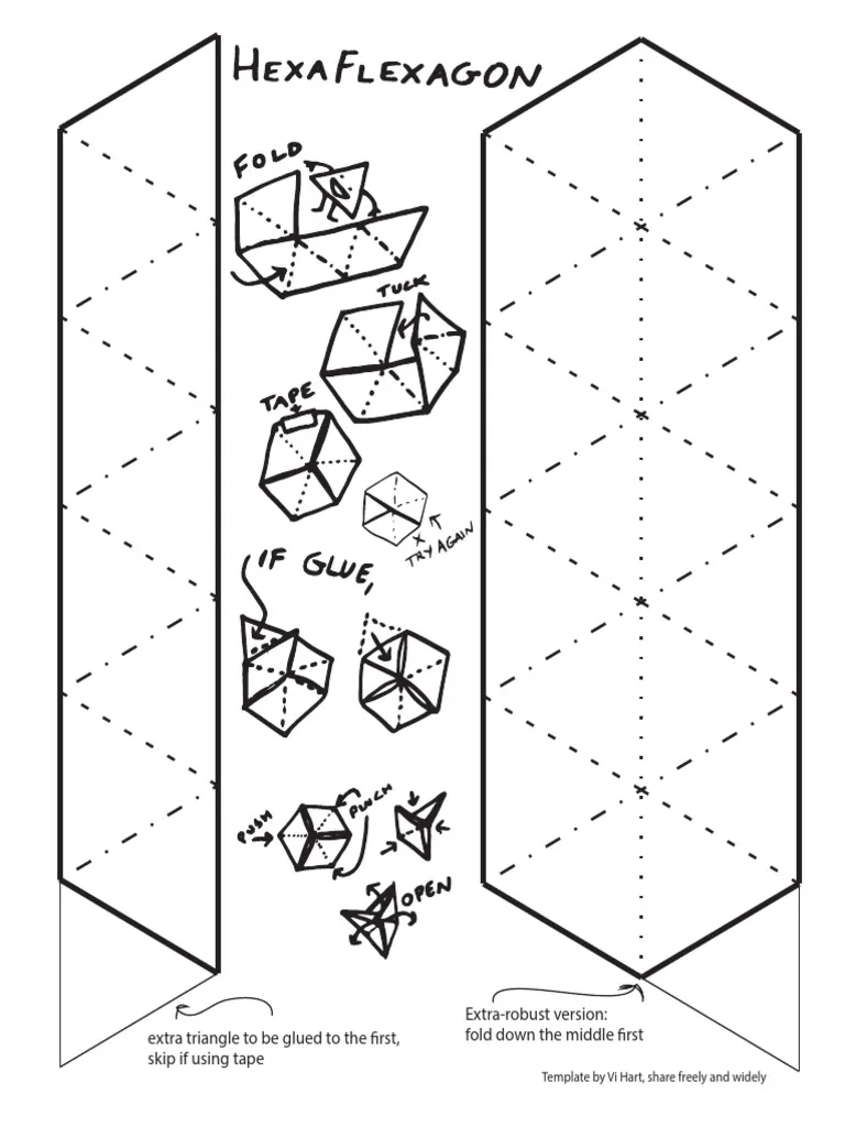 Printable Flexagon Template
