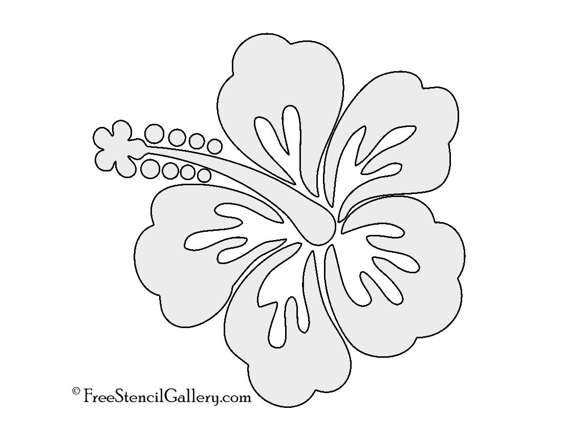 Printable Hawaiian Flower Template