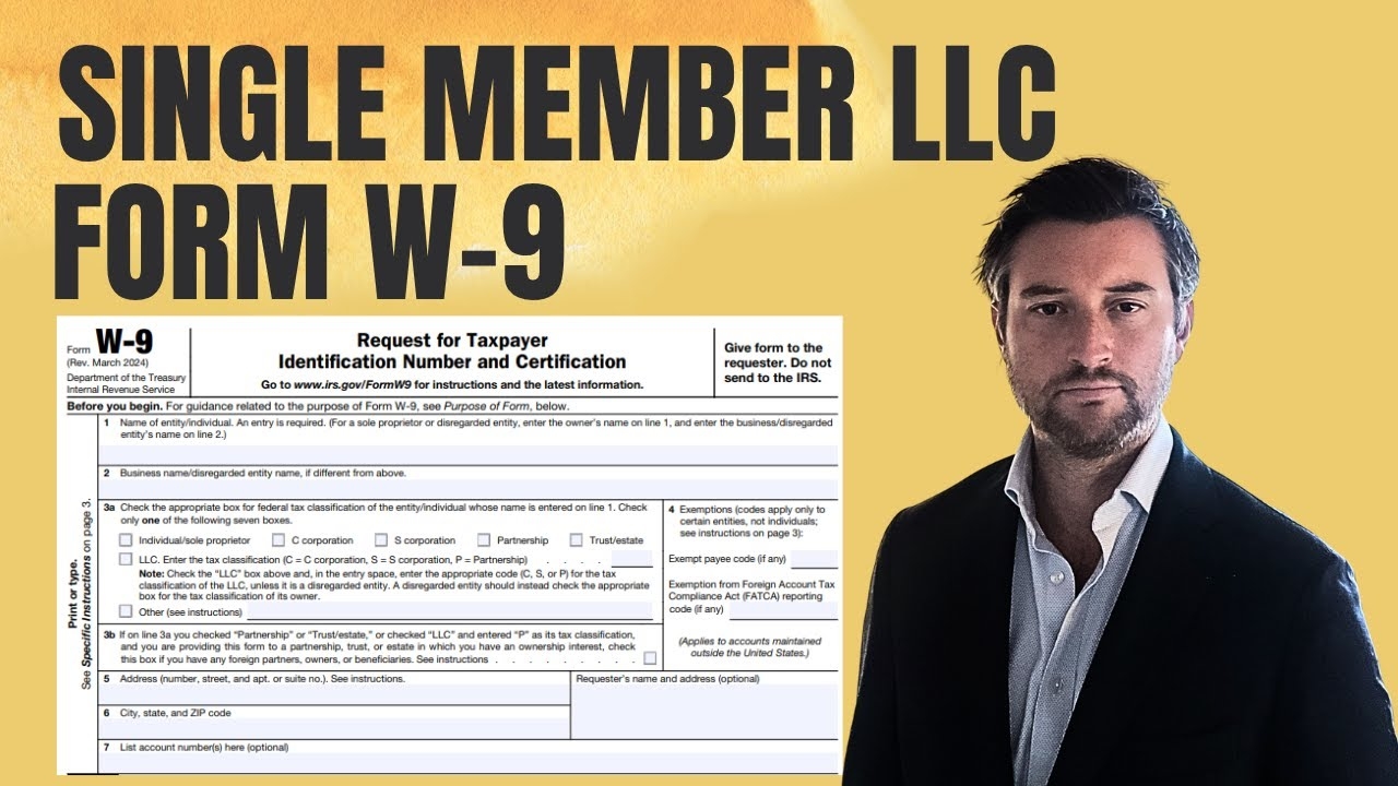 W9 Form Instructions For Single Member Llc