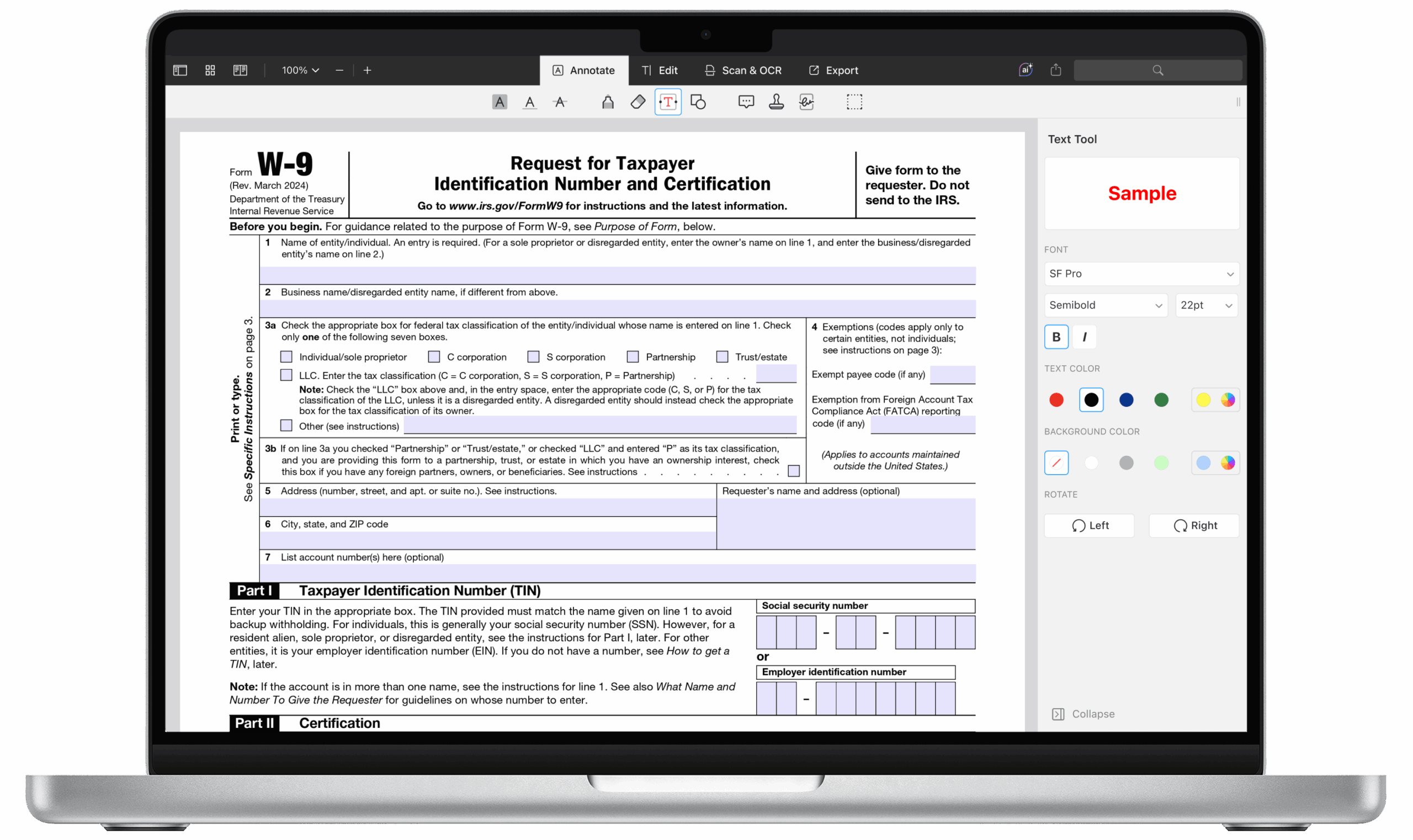 Free Downloadable W9 Form 2024