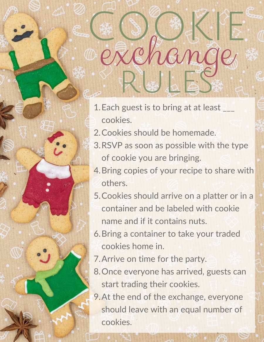 How To Host A Cookie Exchange Free Printables amp Invitation 