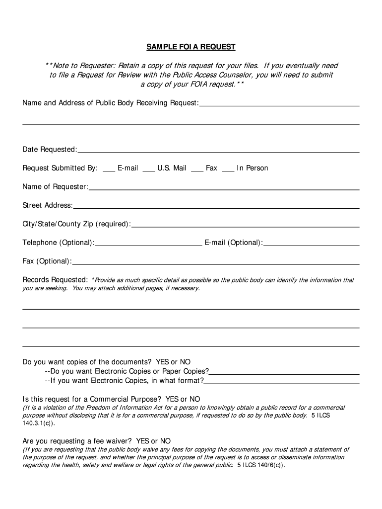 Freedom Of Information Act Request Form G-639